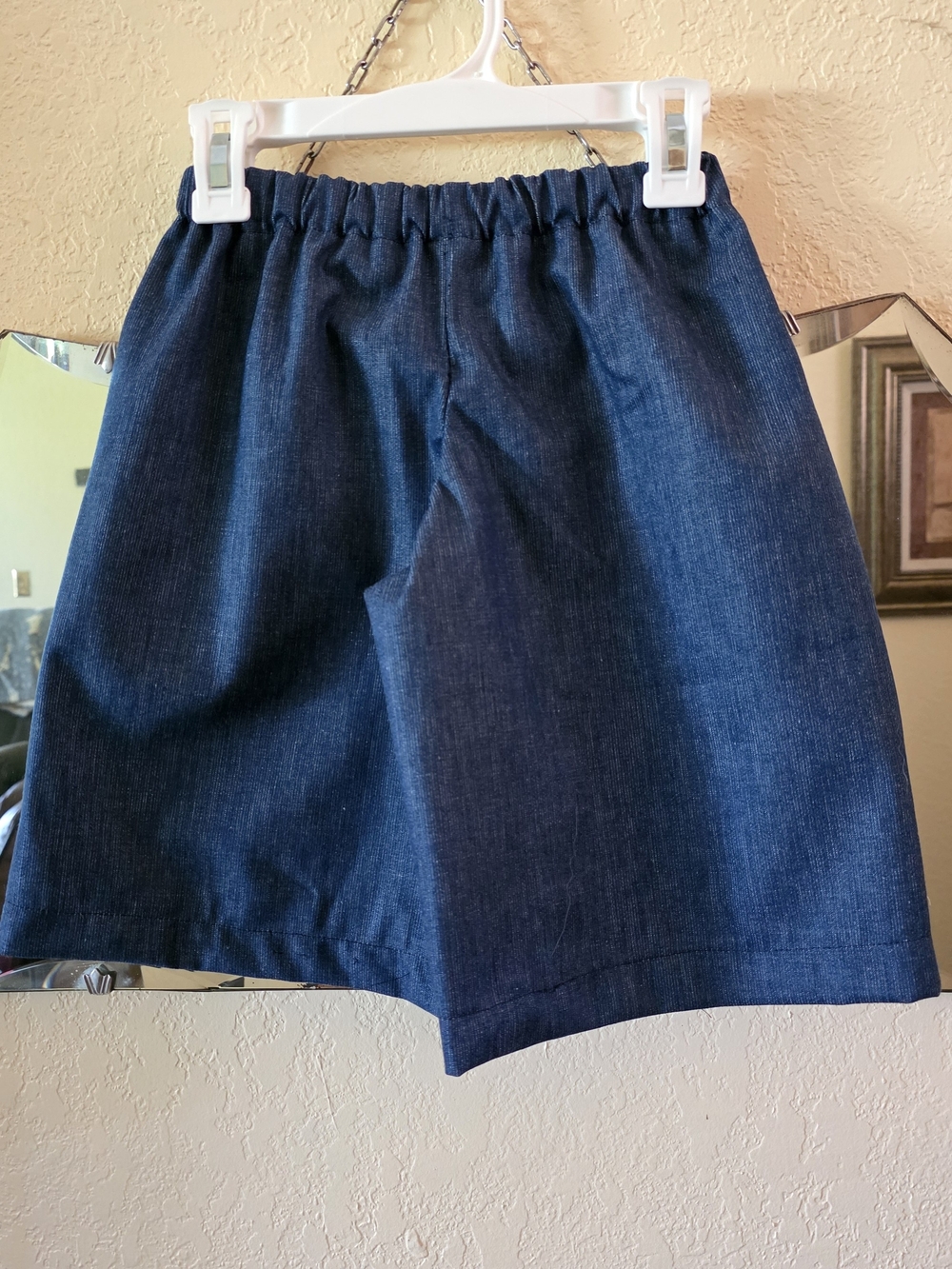 Kids Elastic-Waist Denim Shorts - Navy Blue